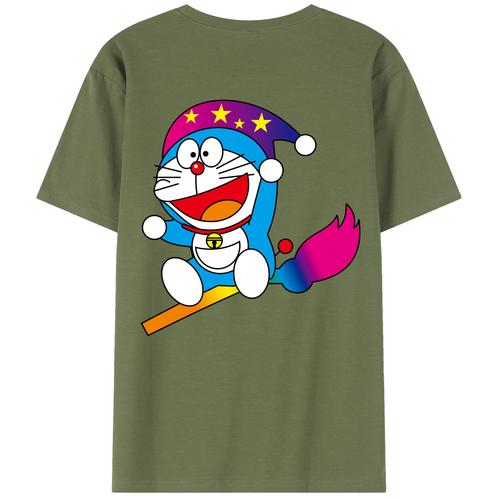 （画像用） ドラえもん Doraemon 綿100％半袖Tシャツ（背面プリント）